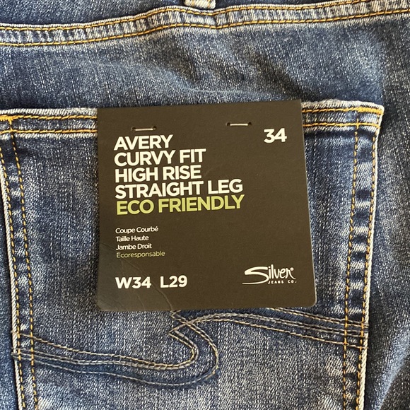 Ricki’s Silver Jeans Co Avery High Rise Straight Leg 34x29 - Picture 7 of 7